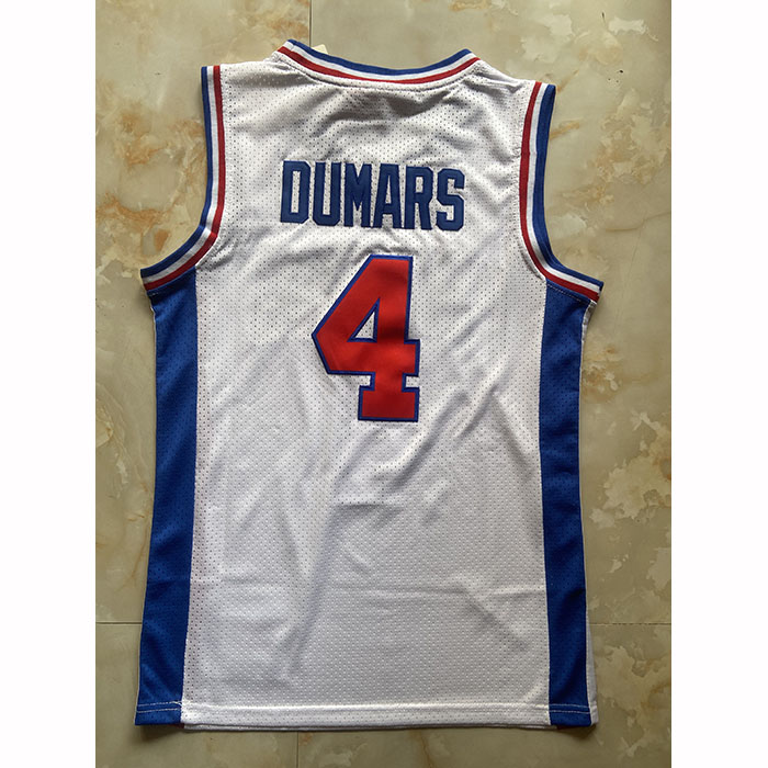 Camiseta Detroit Pistons Joe Dumars NO 4 Mitchell & Ness 1988-89 Blanco